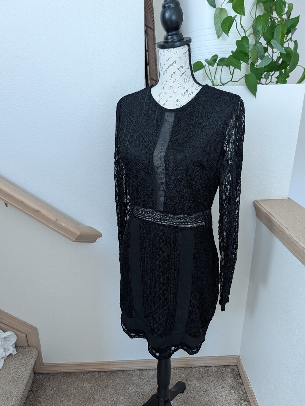 NWT Streetwear Society Lace Dress - Black, Large